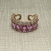 Piercing Meia Argola Safiras