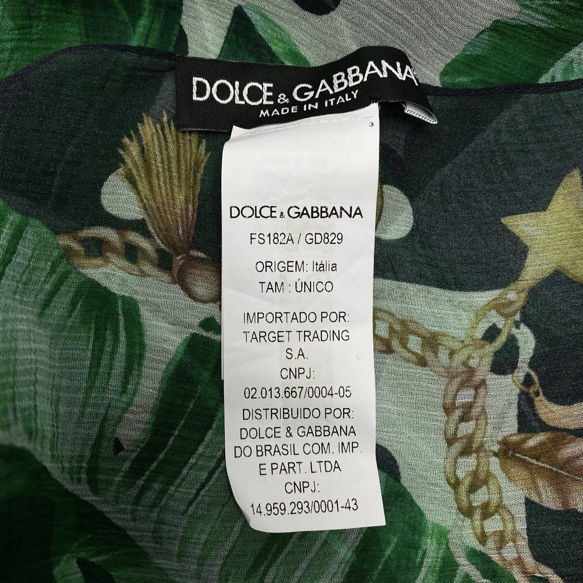 Lenço Dolce & Gabbana Banana Leaf Print