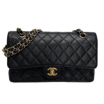 Bolsa Chanel Double Flap Caviar Média