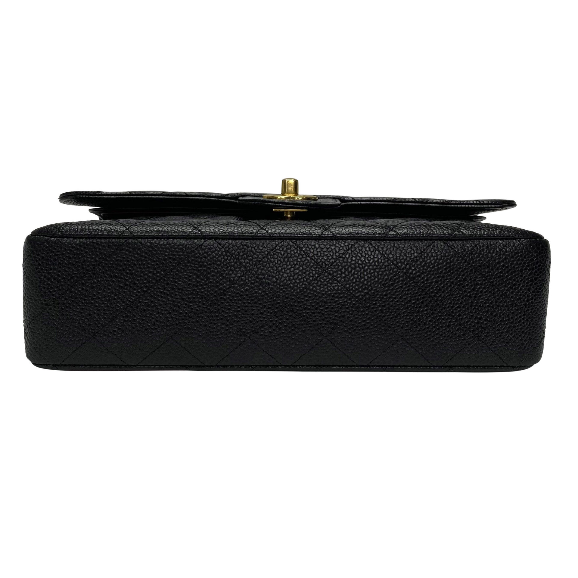 Bolsa Chanel Double Flap Caviar Média