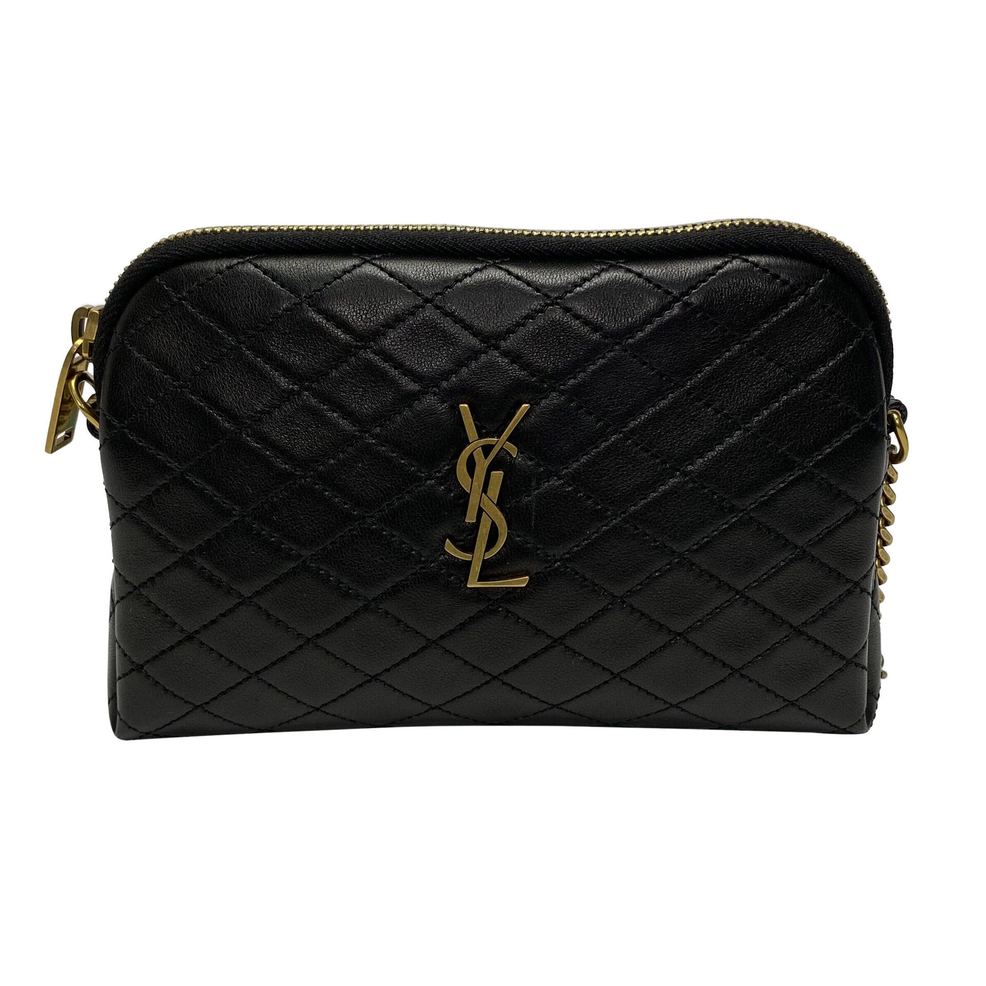 Bolsa Saint Laurent Gaby Transversal Preta