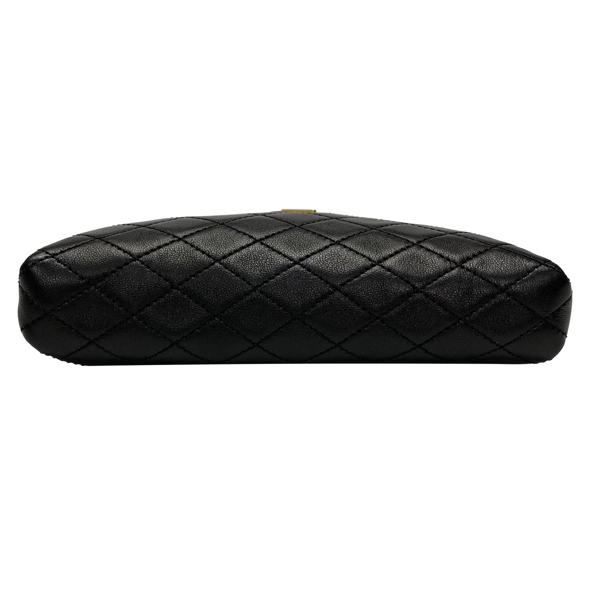 Bolsa Saint Laurent Gaby Transversal Preta