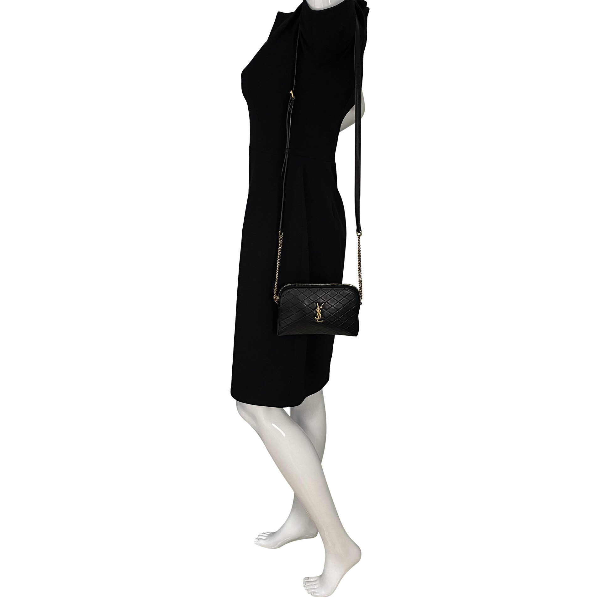 Bolsa Saint Laurent Gaby Transversal Preta