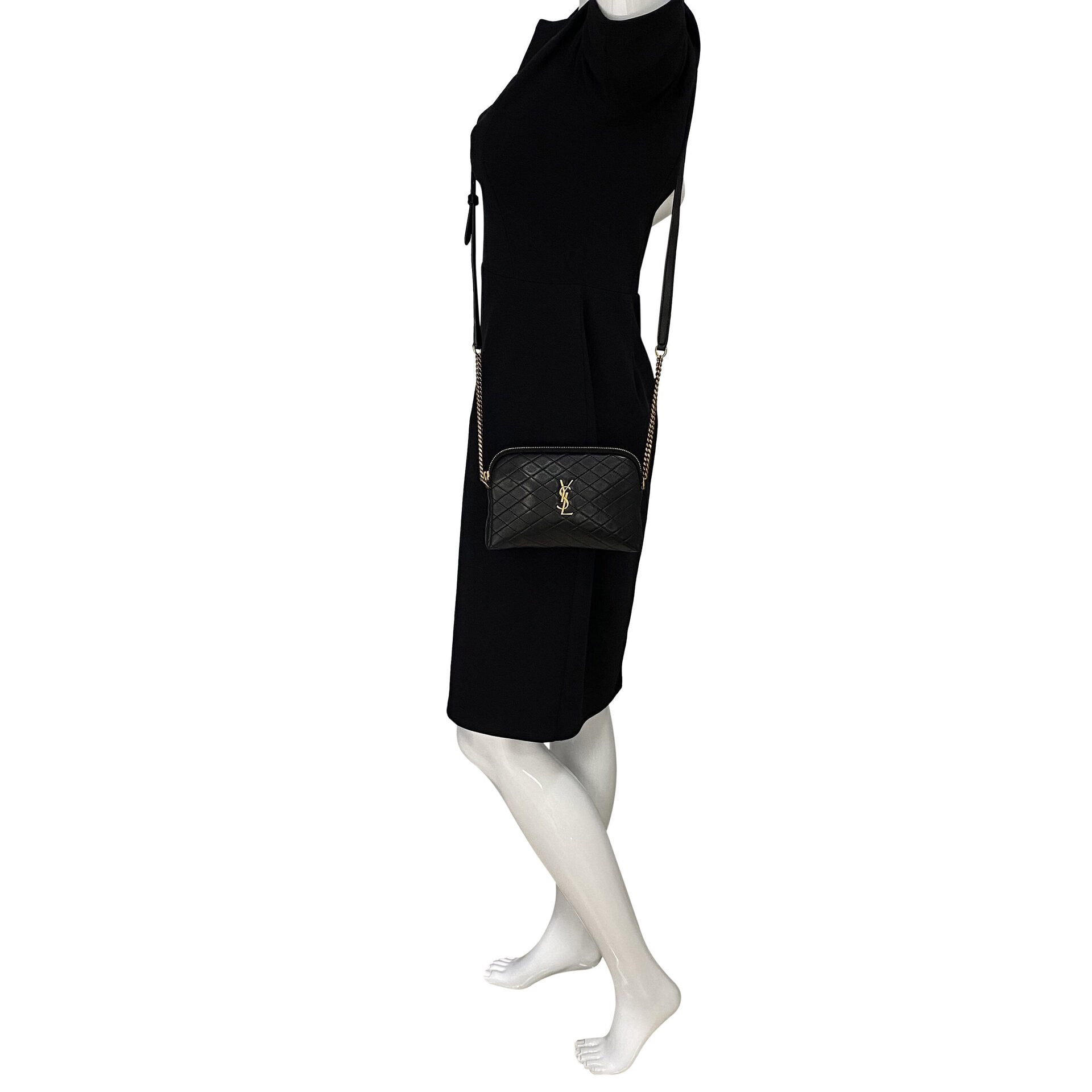 Bolsa Saint Laurent Gaby Transversal Preta