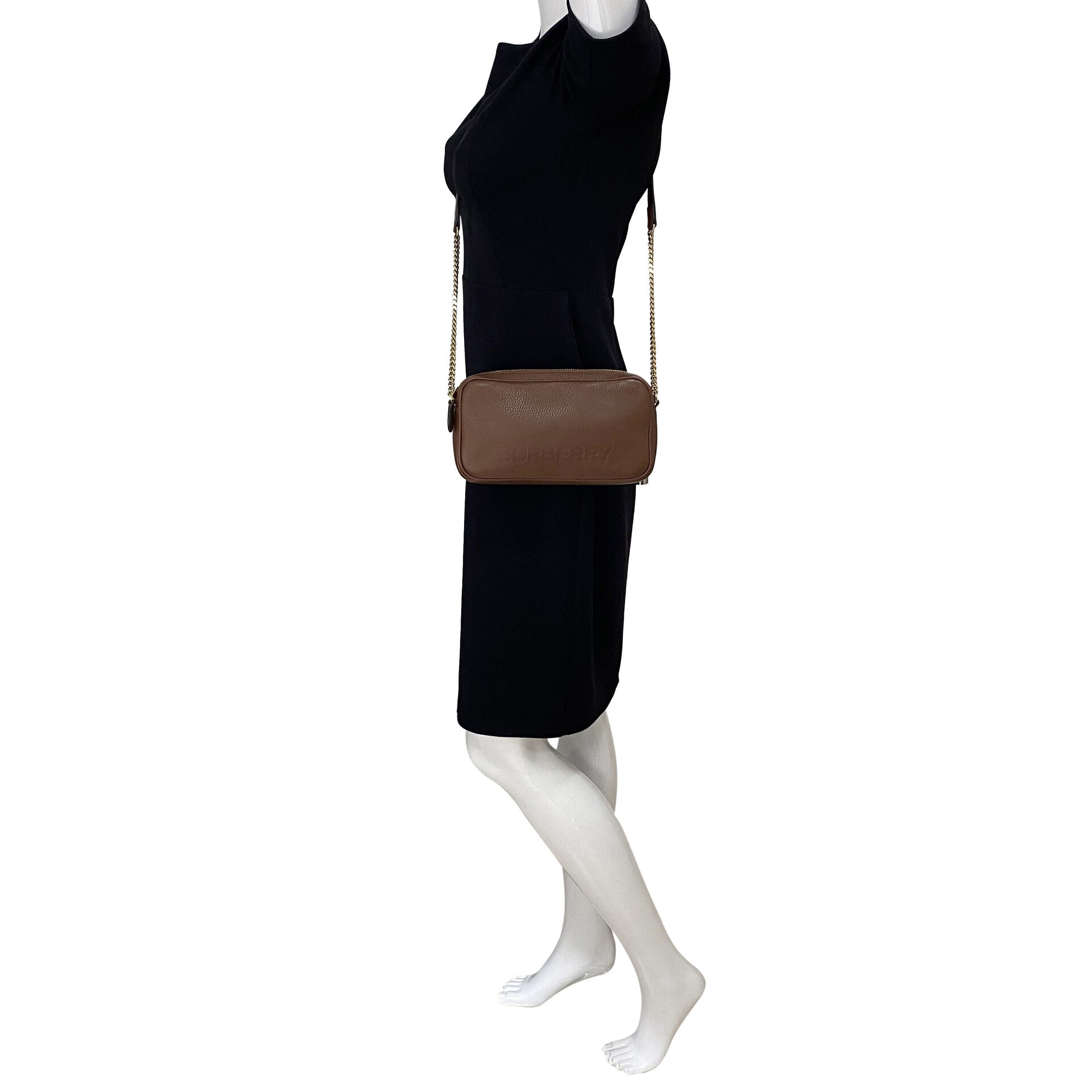 Bolsa Burberry Camera Couro Marrom