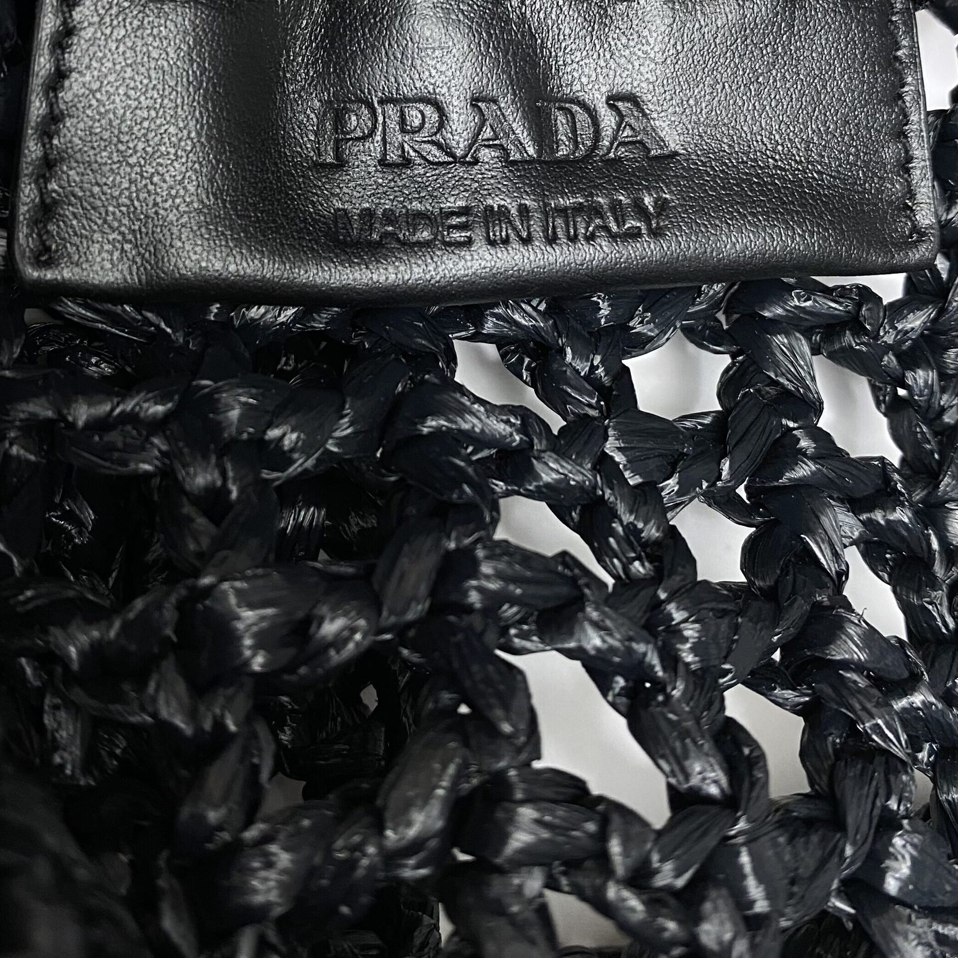 Bolsa Prada Ráfia Tote Preta