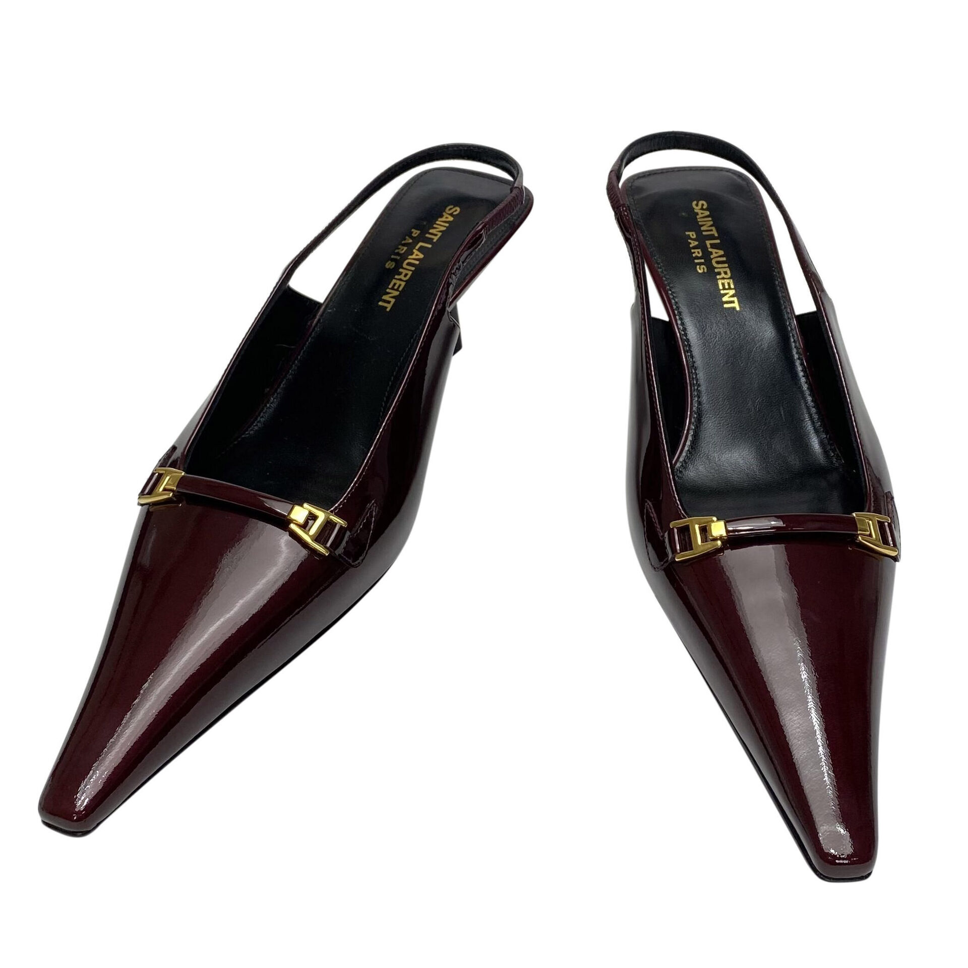 Sapato Saint Laurent Slingback Vinho