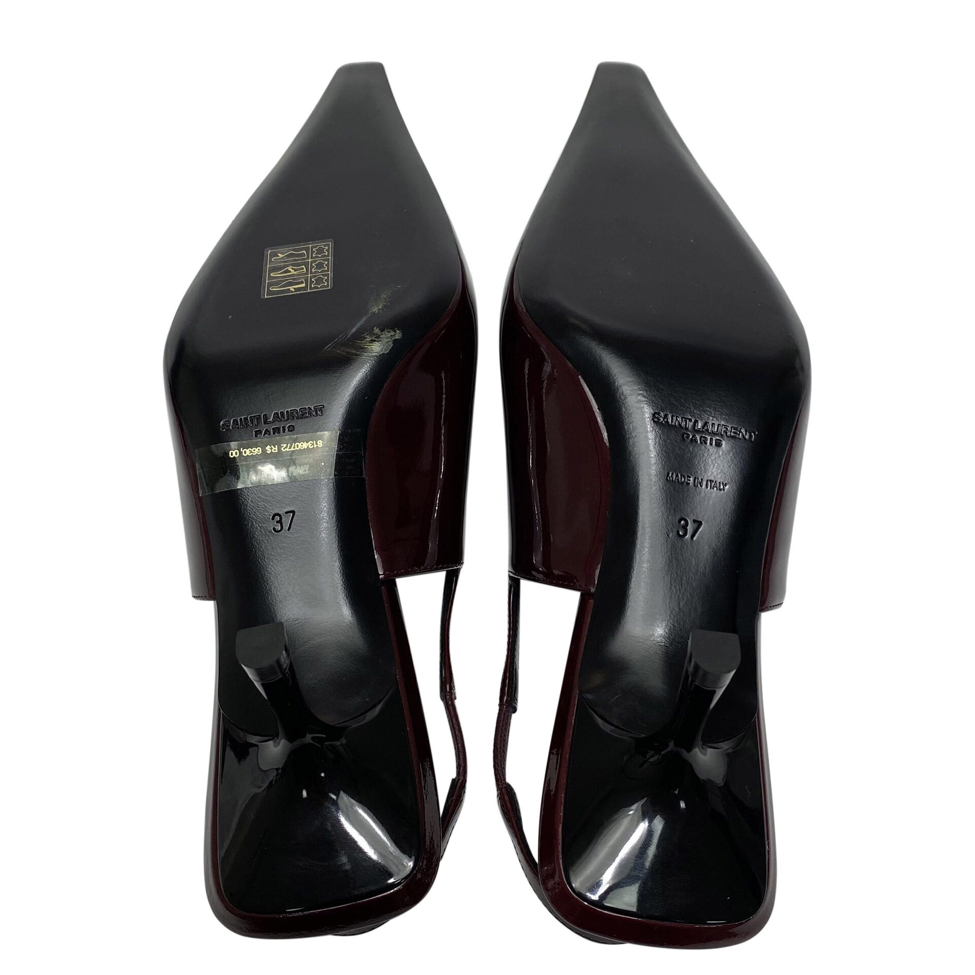 Sapato Saint Laurent Slingback Vinho