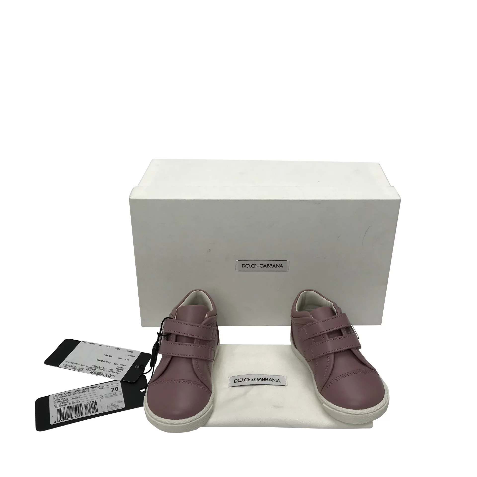 Tênis Infantil Dolce & Gabbana Couro Rosa