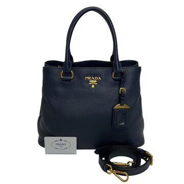 Bolsa Prada Couro Azul Marinho