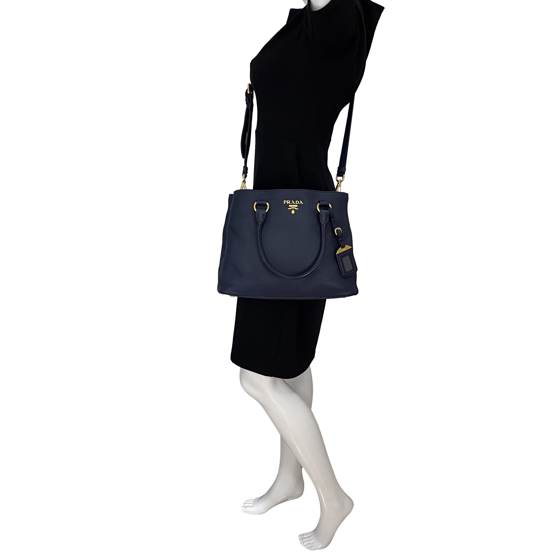 Bolsa Prada Couro Azul Marinho