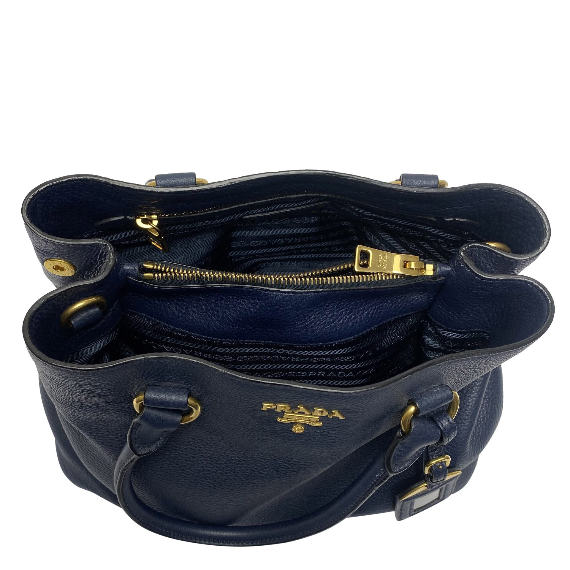 Bolsa Prada Couro Azul Marinho