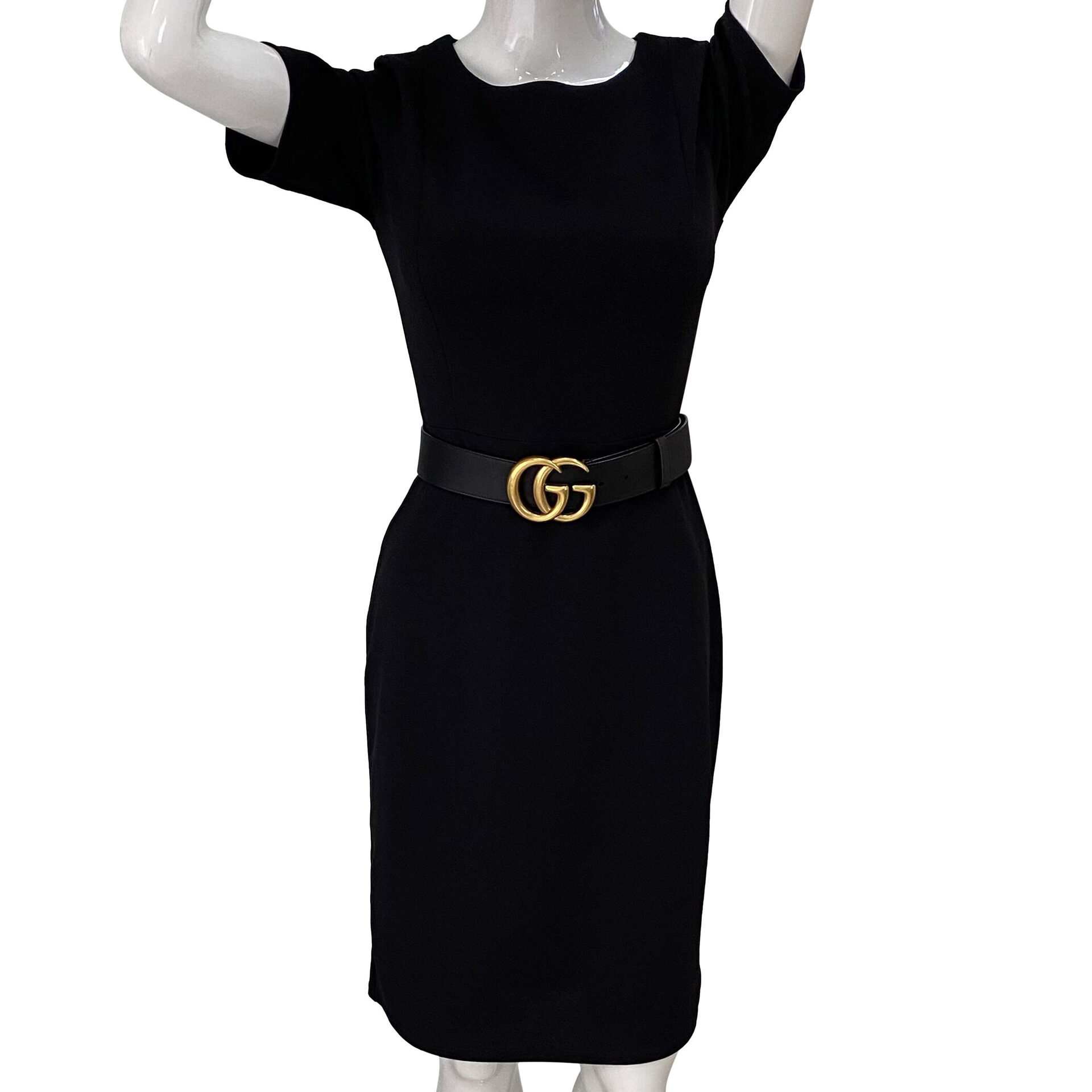 Cinto Gucci GG Marmont Preto