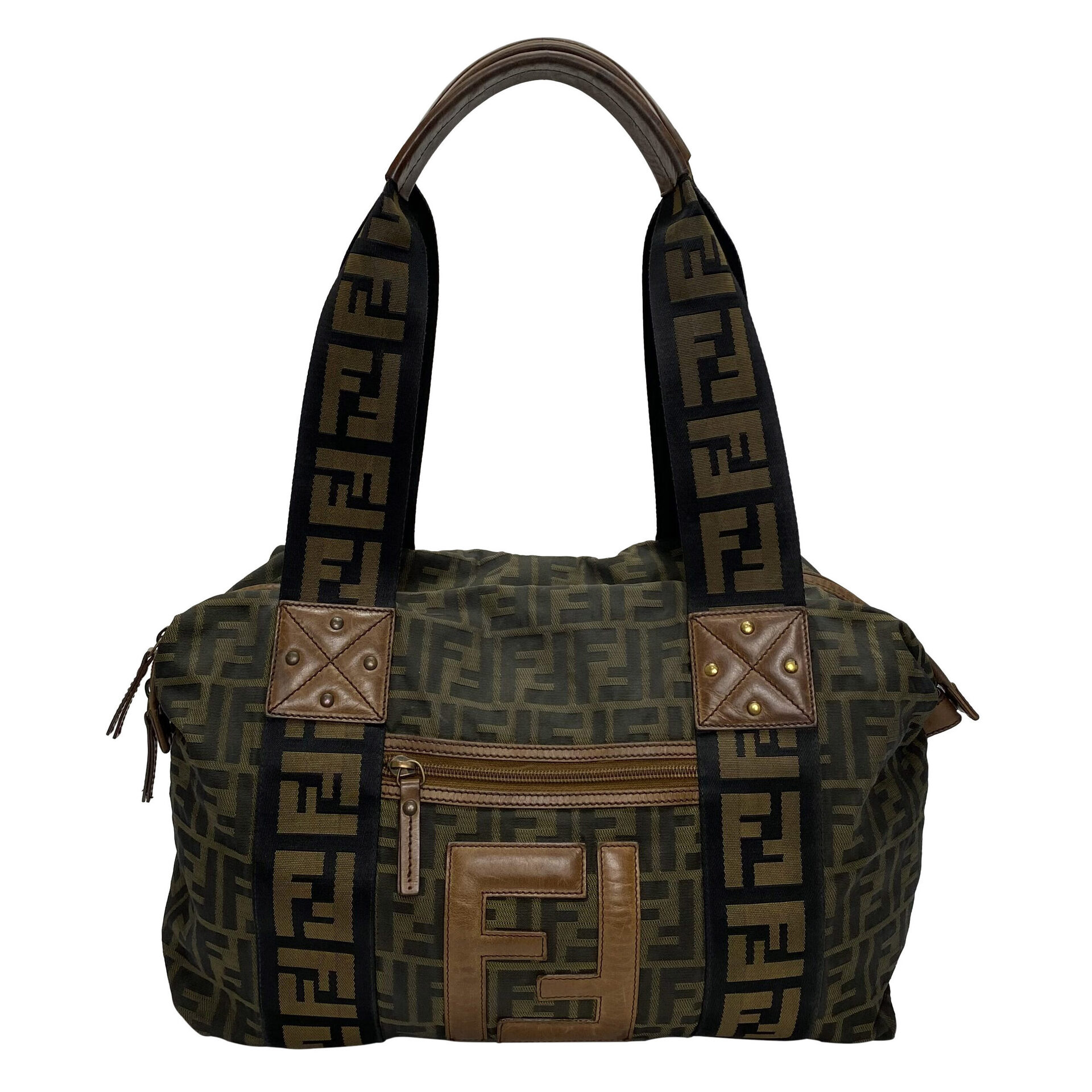 Bolsa Fendi Monograma Marrom