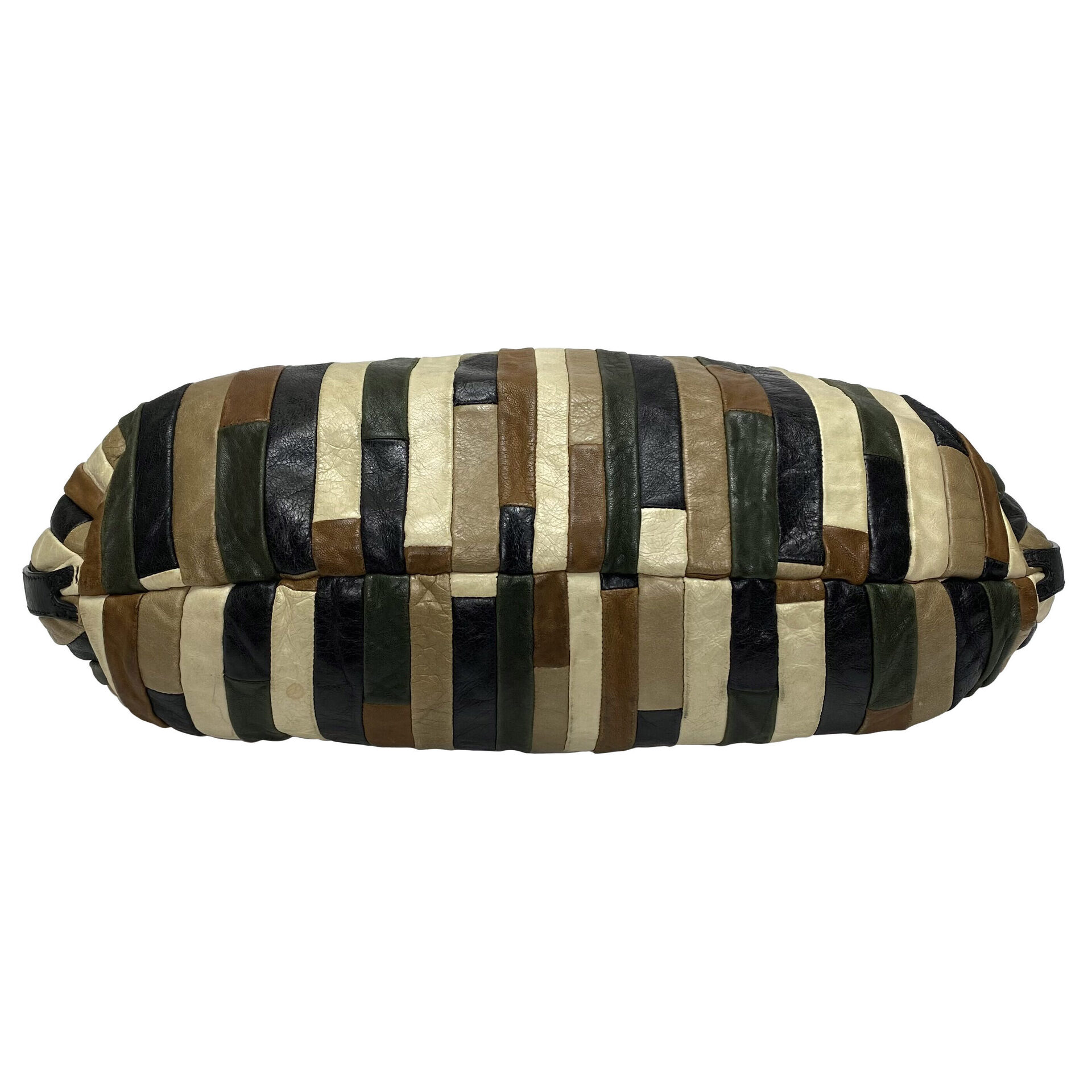 Bolsa Miu Miu Couro Listrado