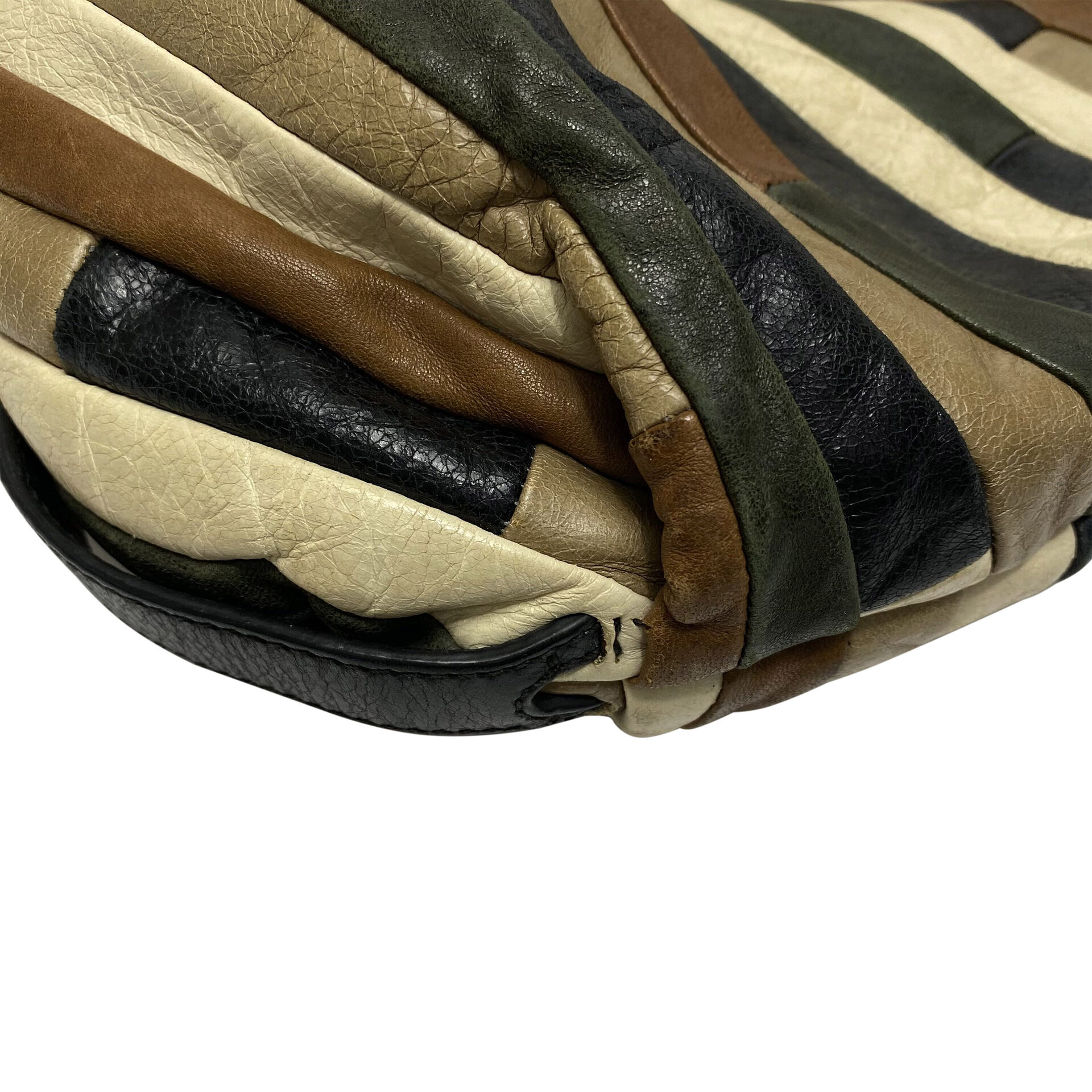 Bolsa Miu Miu Couro Listrado