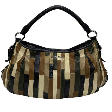 Bolsa Miu Miu Couro Listrado