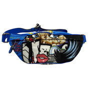 Pochete Moschino Estampa Por-Art Azul