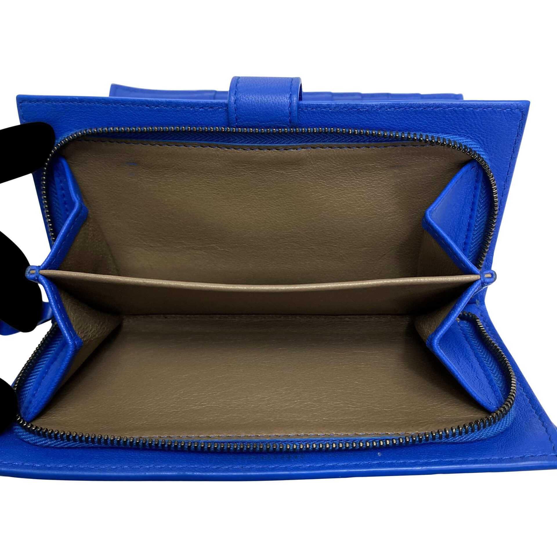 Carteira Bottega Veneta Intrecciato Azul