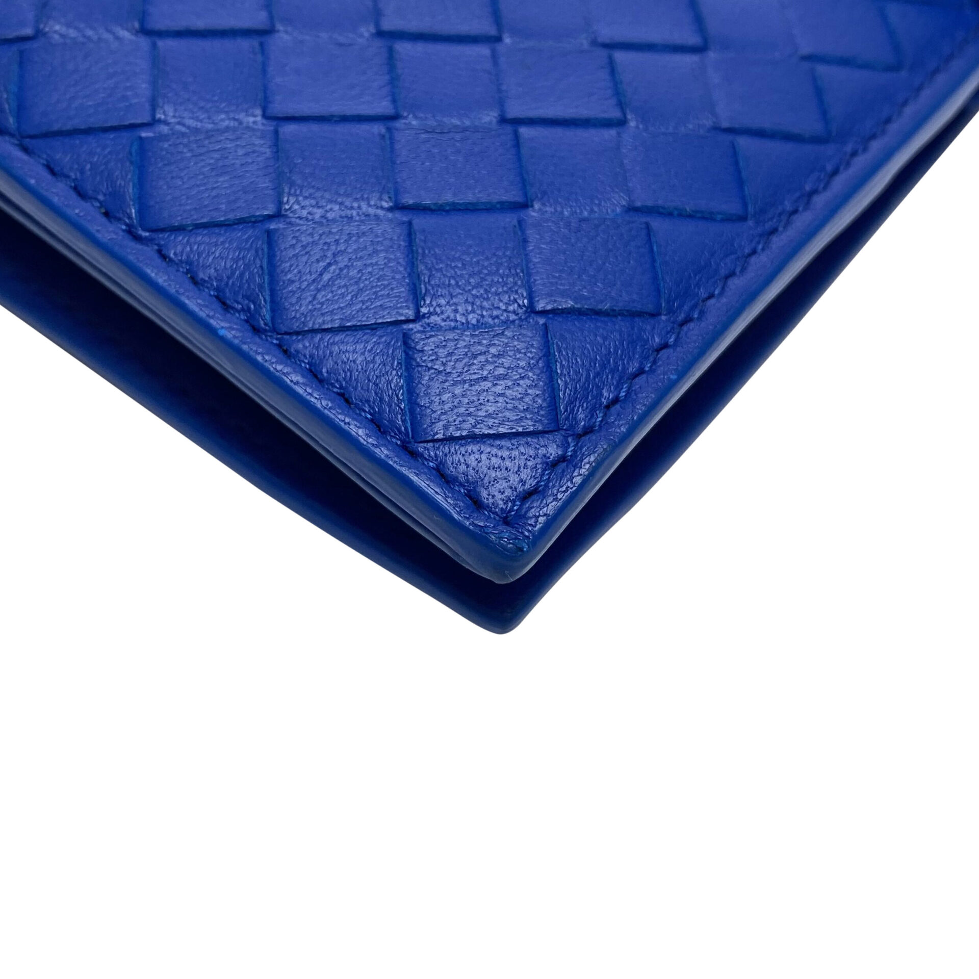 Carteira Bottega Veneta Intrecciato Azul