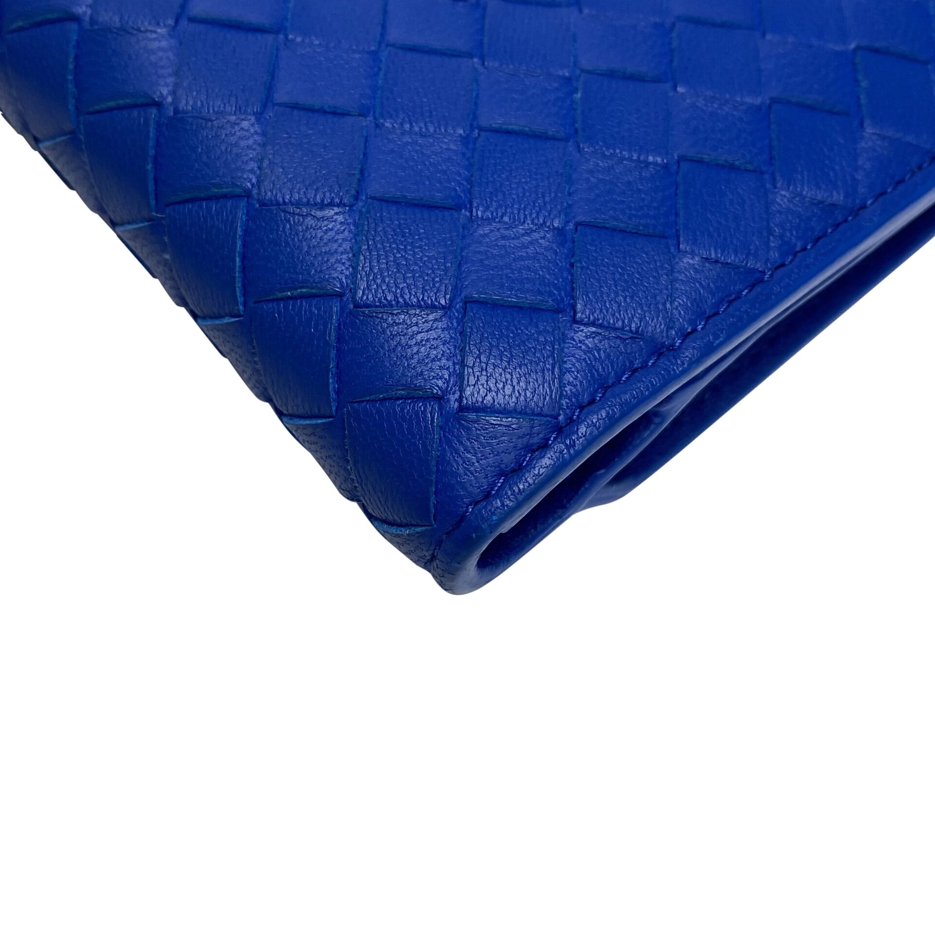 Carteira Bottega Veneta Intrecciato Azul