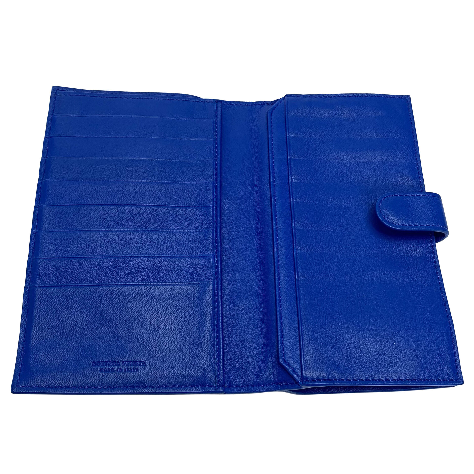 Carteira Bottega Veneta Intrecciato Azul