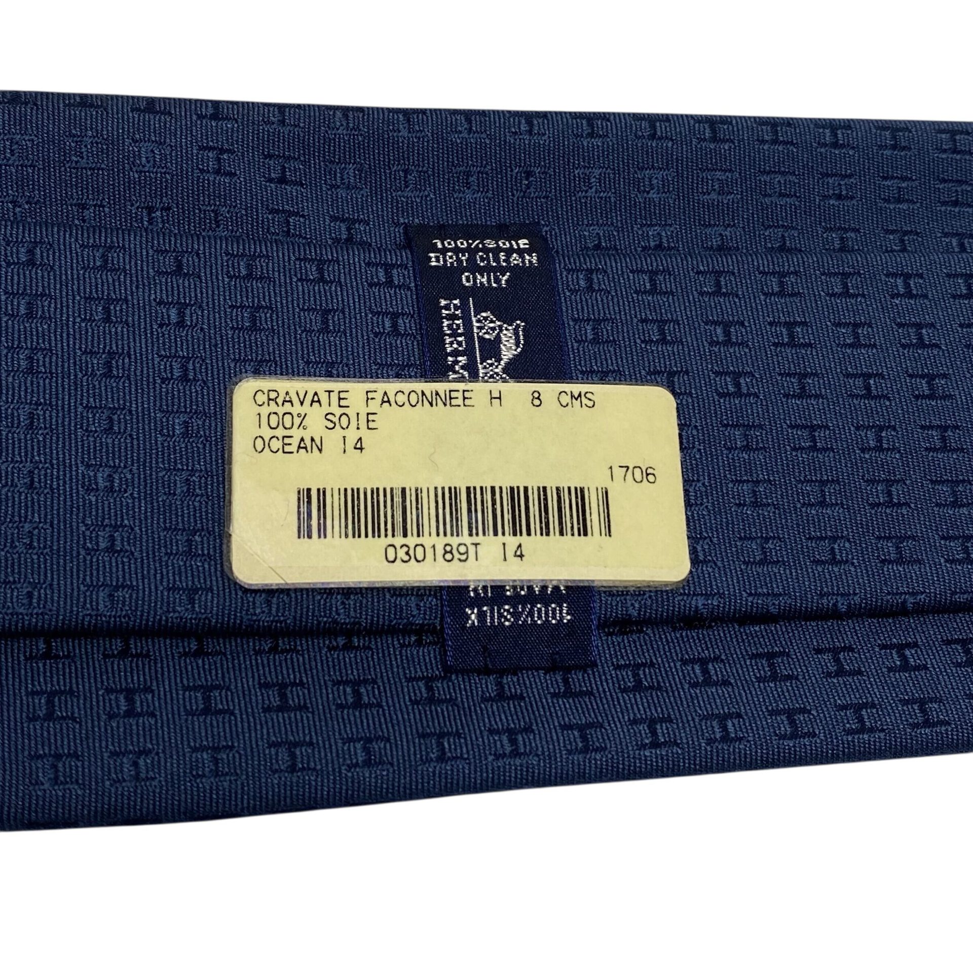 Gravata Hermès Monograma Azul