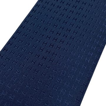 Gravata Hermès Monograma Azul