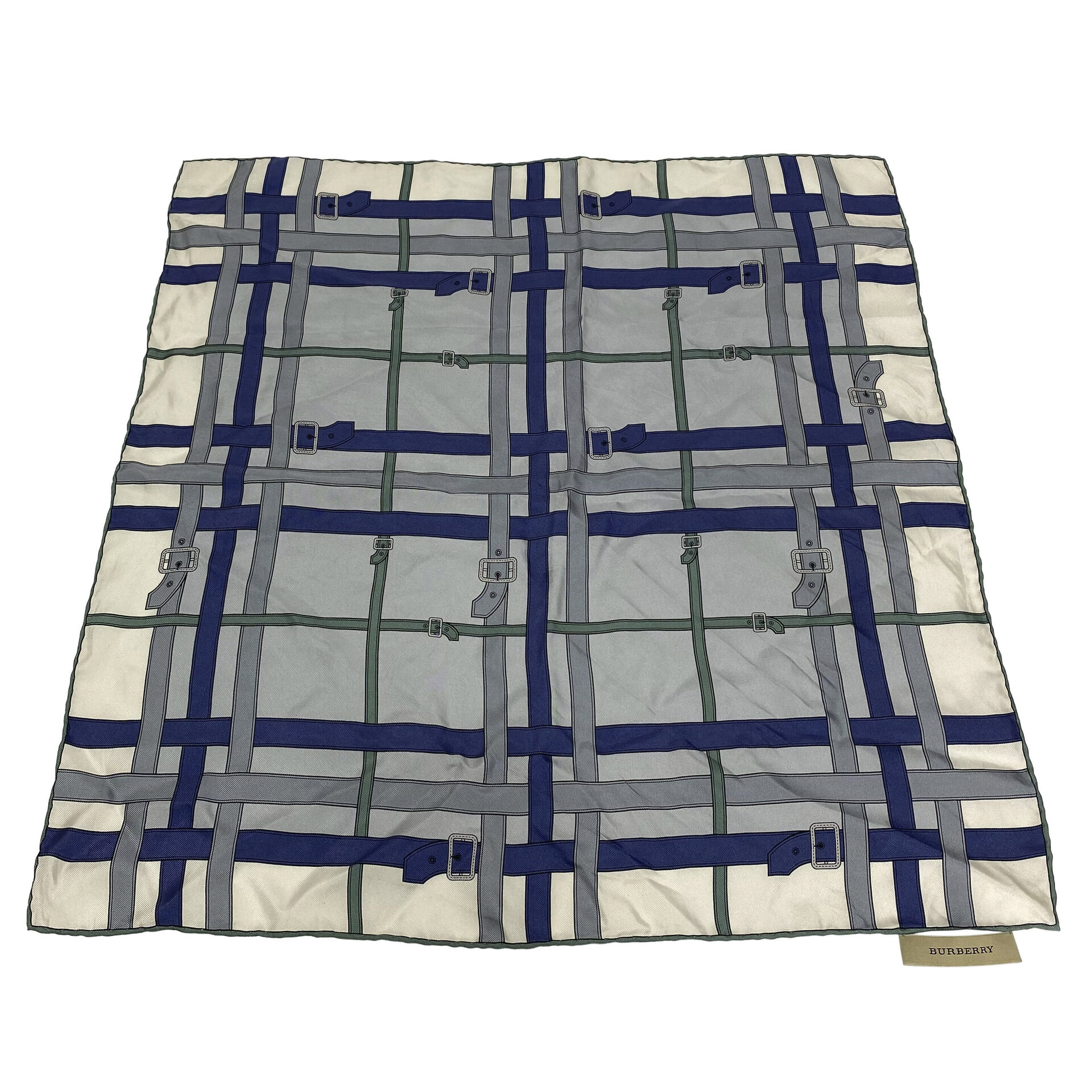 Lenço Burberry Estampado Azul