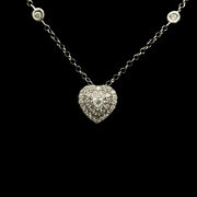 Colar Coração com Diamantes