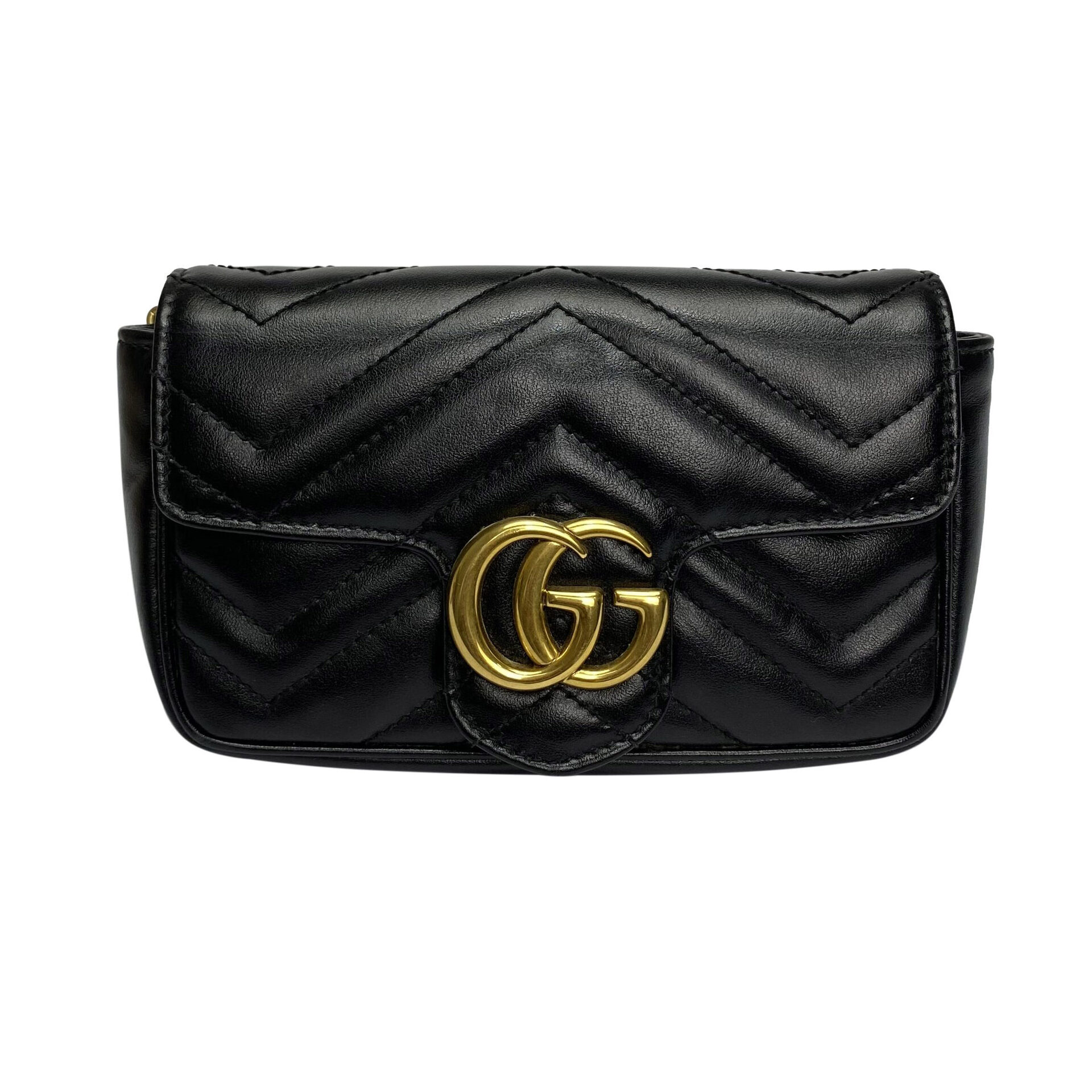 Bolsa Gucci Super Mini Marmont Preta