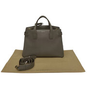 Bolsa Burberry Banner Couro Cinza