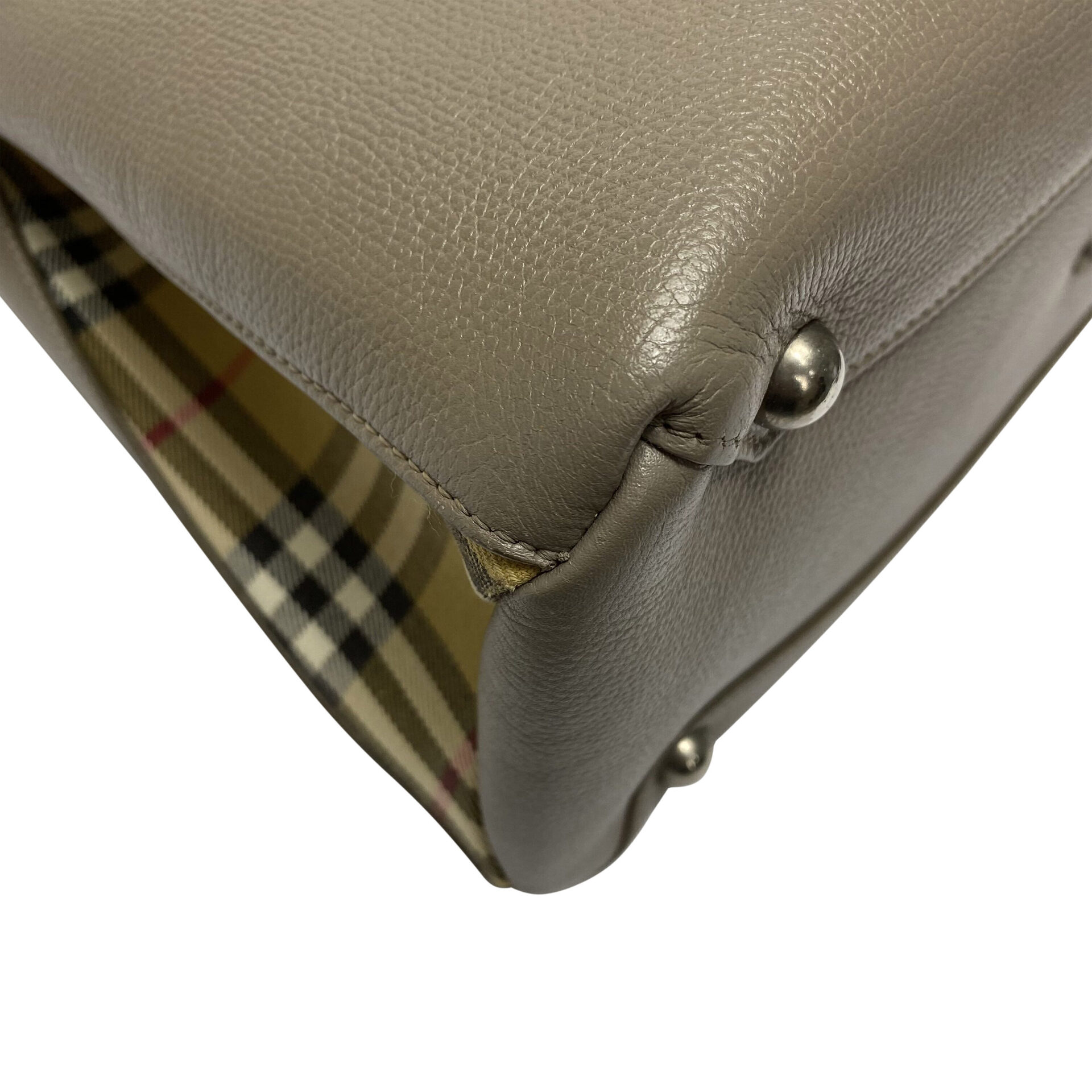 Bolsa Burberry Banner Couro Cinza