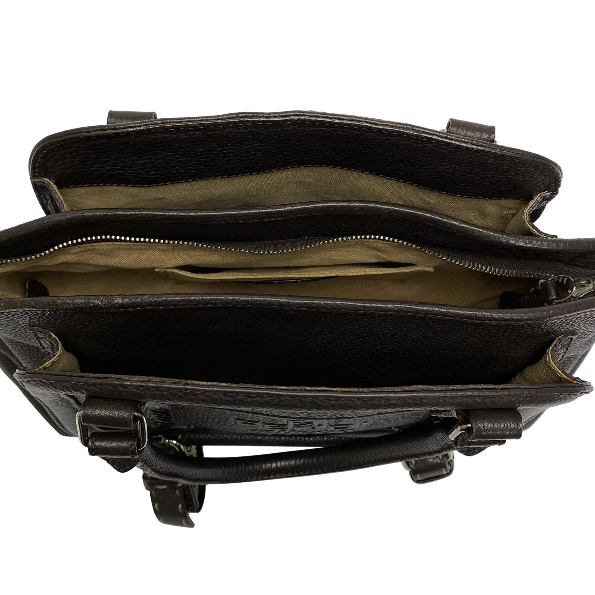 Bolsa Fendi Anna Selleria Buckle Marrom