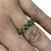 Meia Aliança Esmeraldas - 1.15 ct.