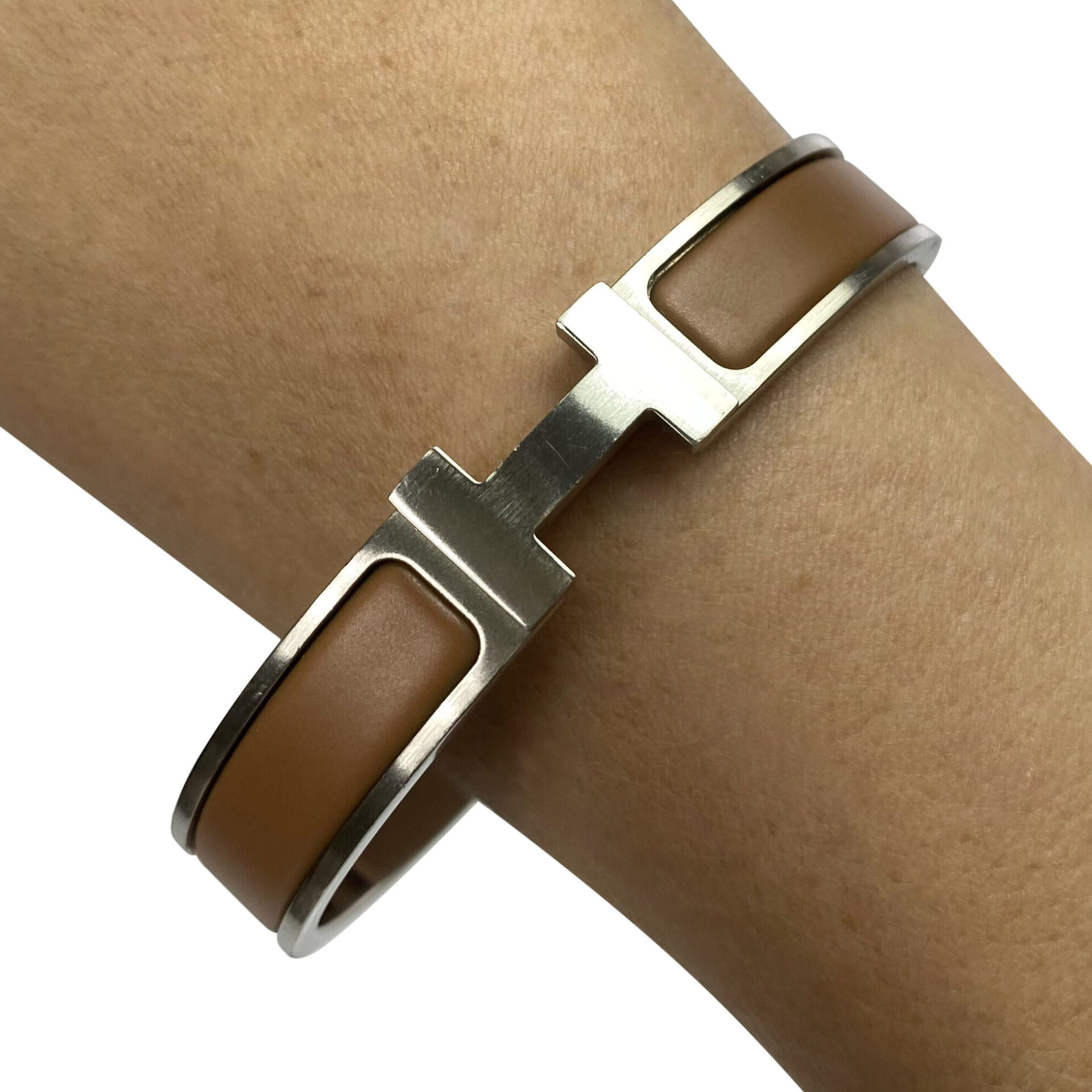 Pulseira Hermès Clic H Marrom