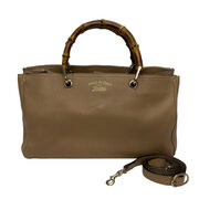 Bolsa Gucci Bamboo Shopper Tote Bege