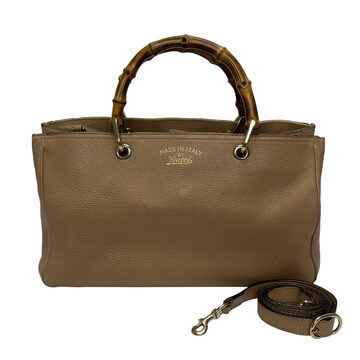Bolsa Gucci Bamboo Shopper Tote Bege