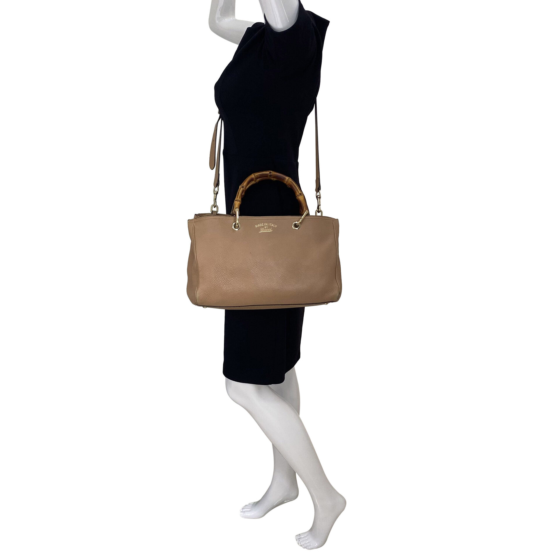 Bolsa Gucci Bamboo Shopper Tote Bege