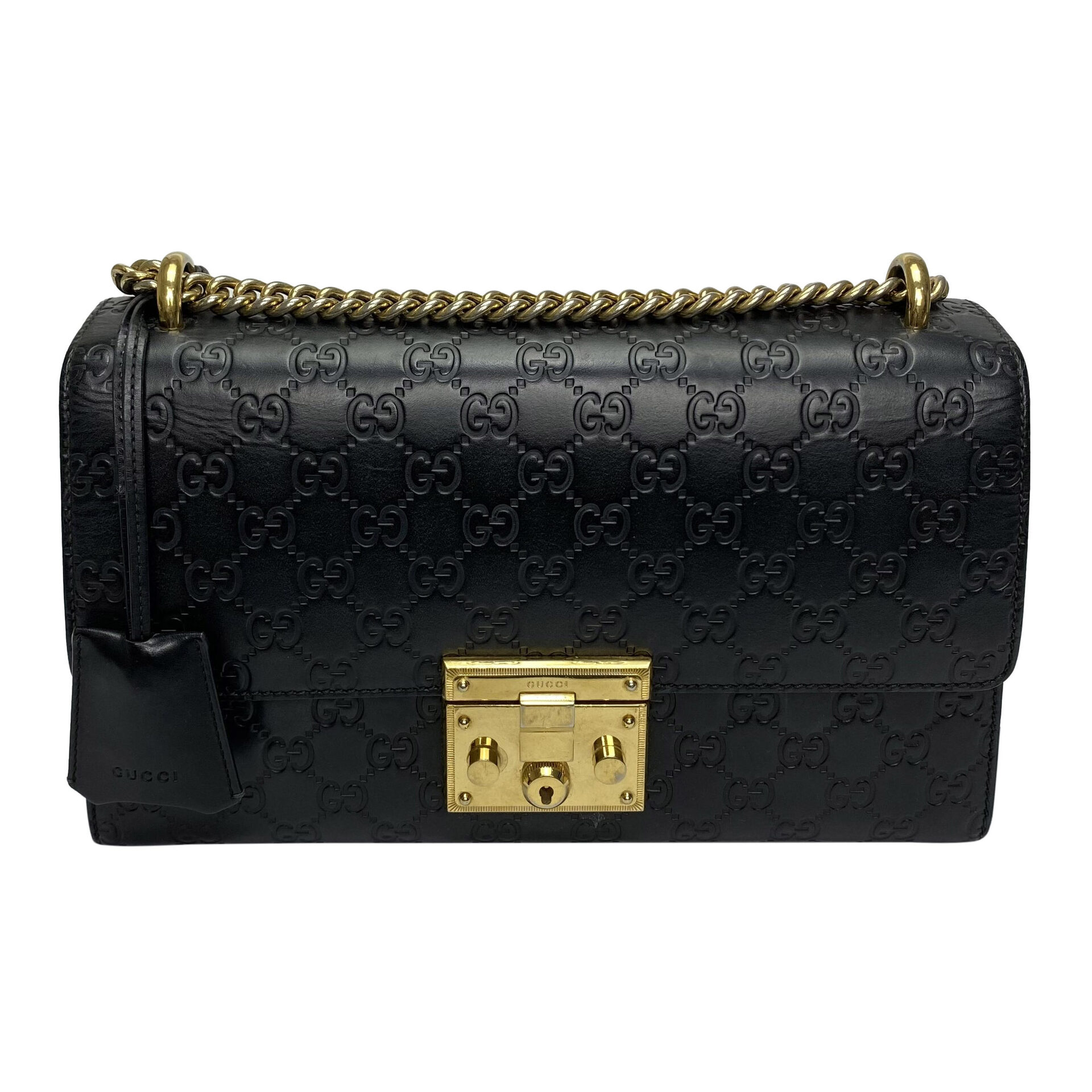 Bolsa Gucci Padlock Couro Preta