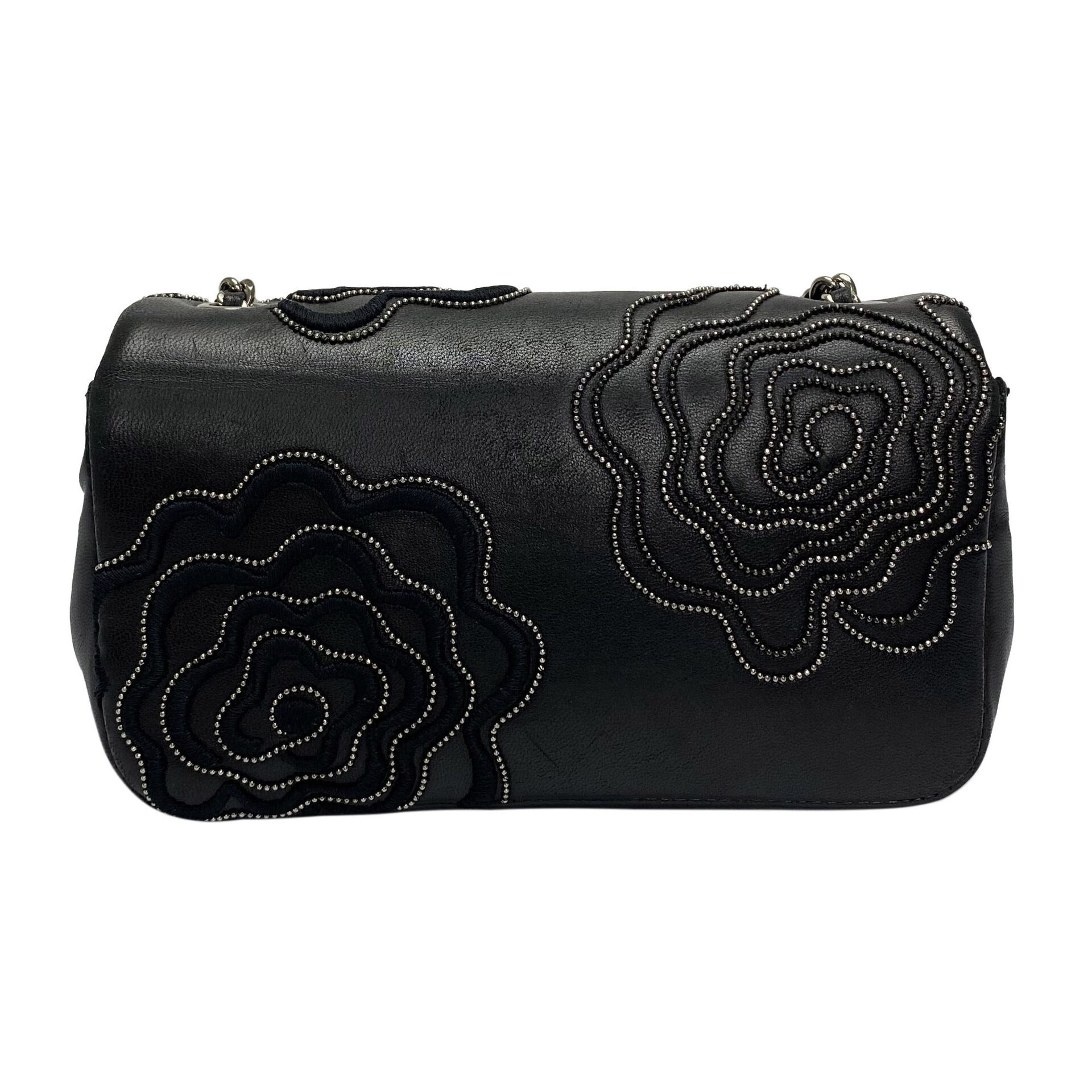 Bolsa Chanel Mini Bordada Preta