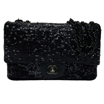 Bolsa Chanel Paetês Preta