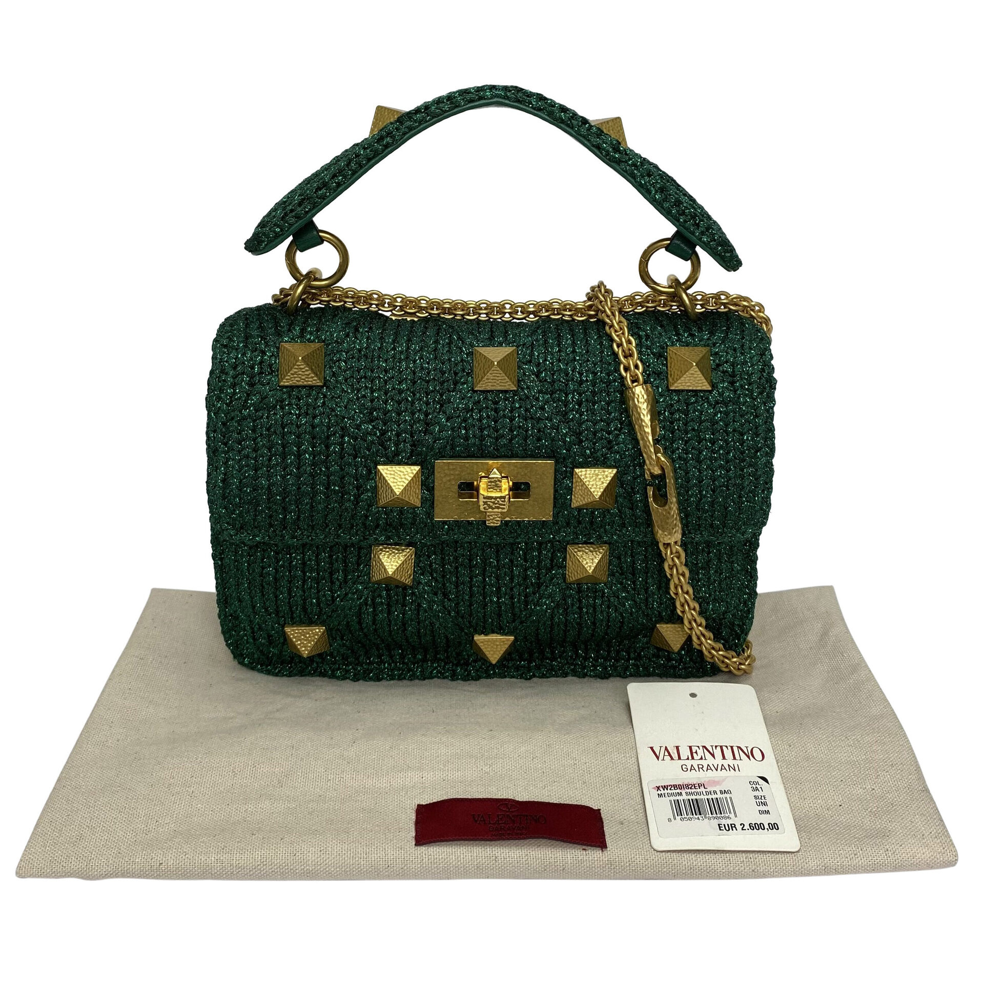 Bolsa Valentino Garavani Roman Stud Lurex
