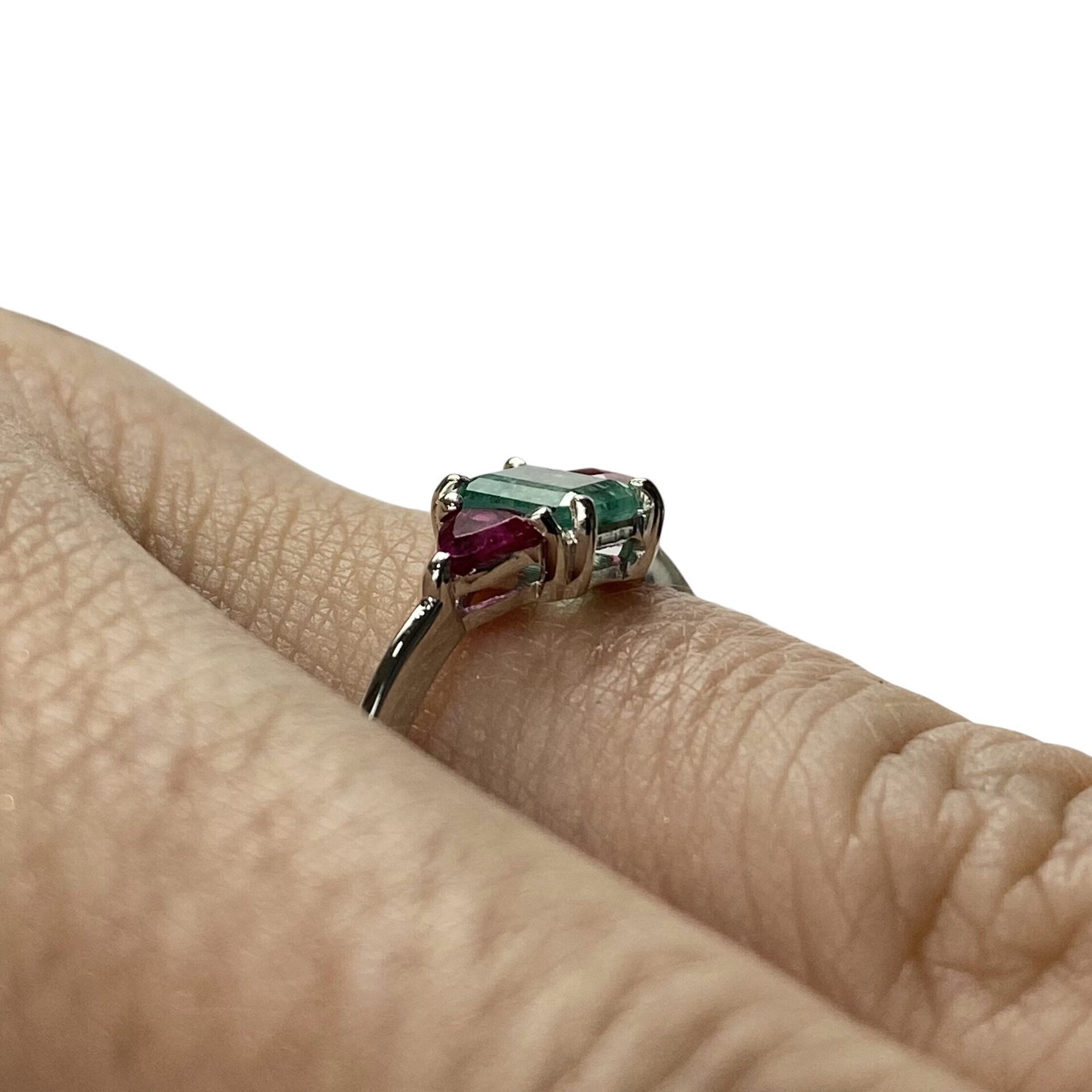 Anel Trio - Esmeralda e Turmalina