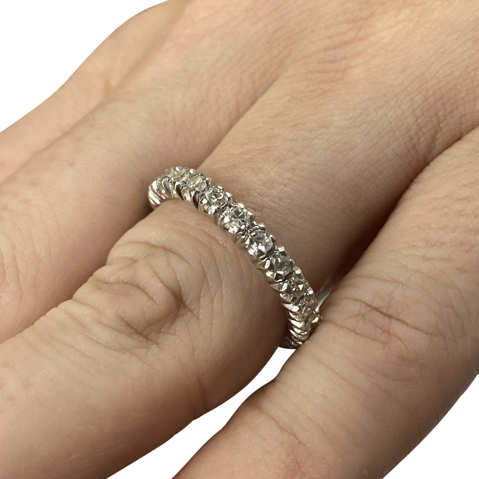 Aliança Riviera Platina - 0.84 ct.