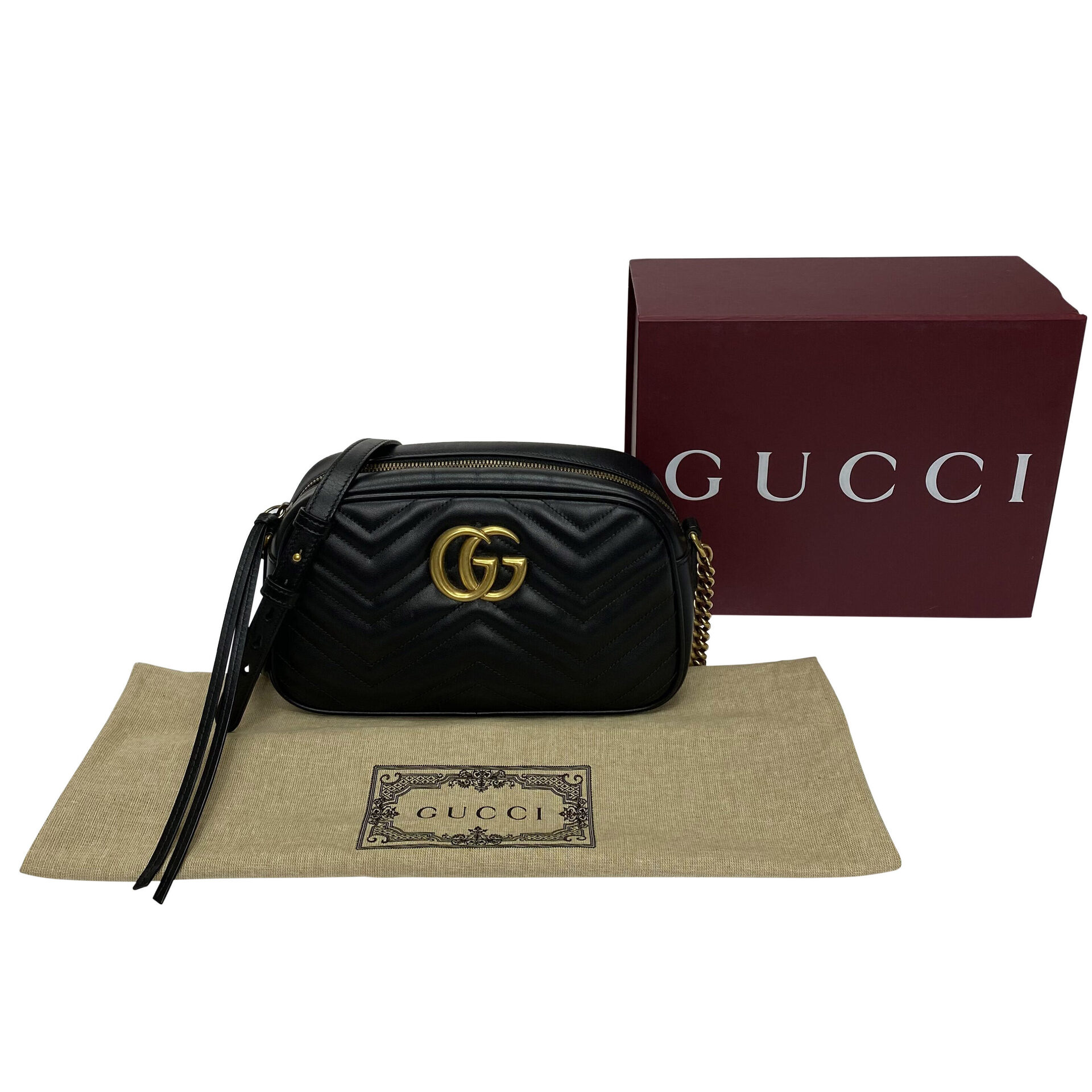 Bolsa Gucci GG Marmont Preta
