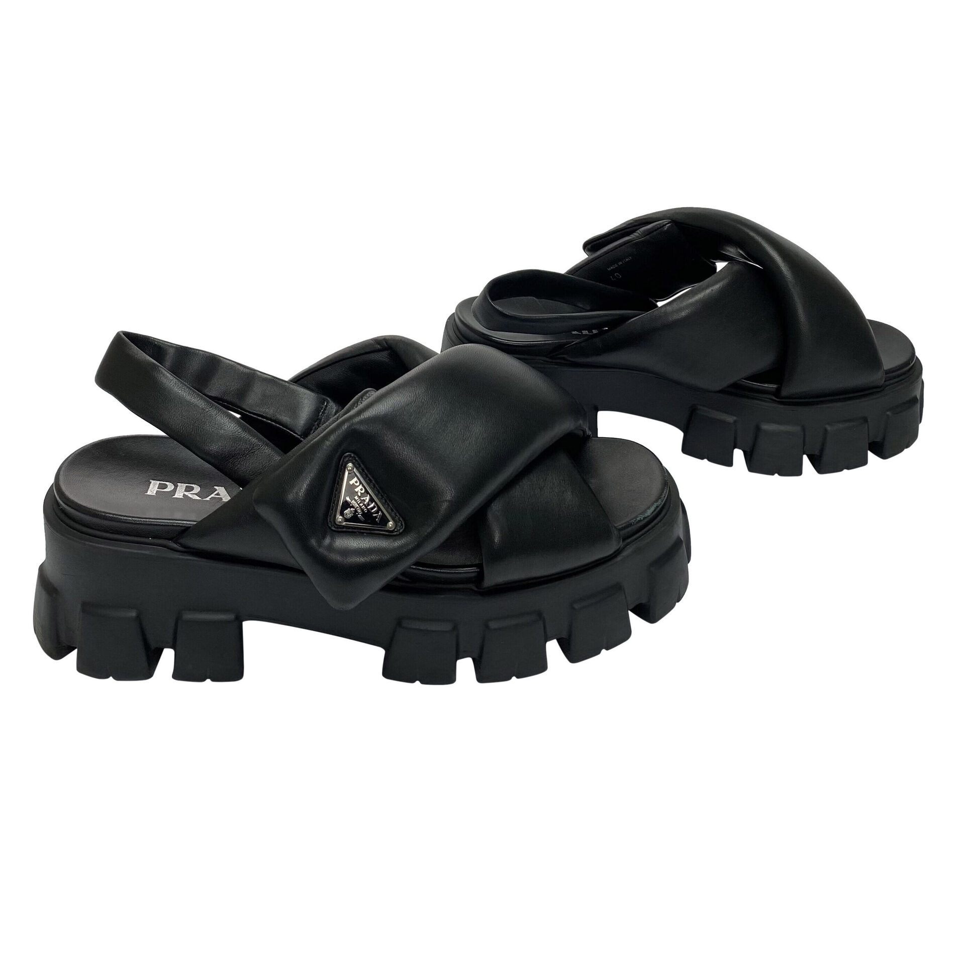 Sandália Prada Monolith Preta