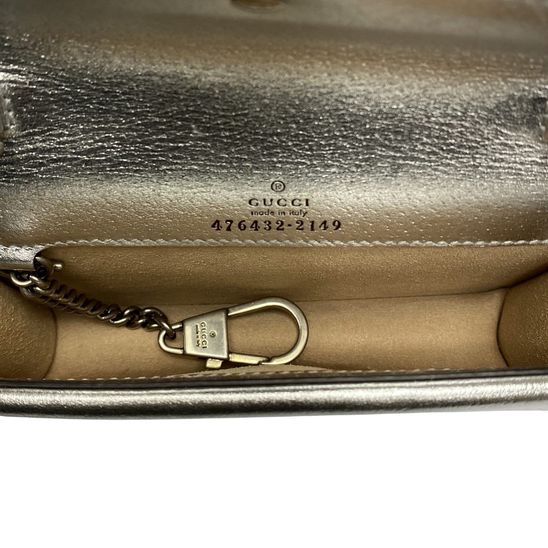 Bolsa Gucci Dionysus Super Mini Prata