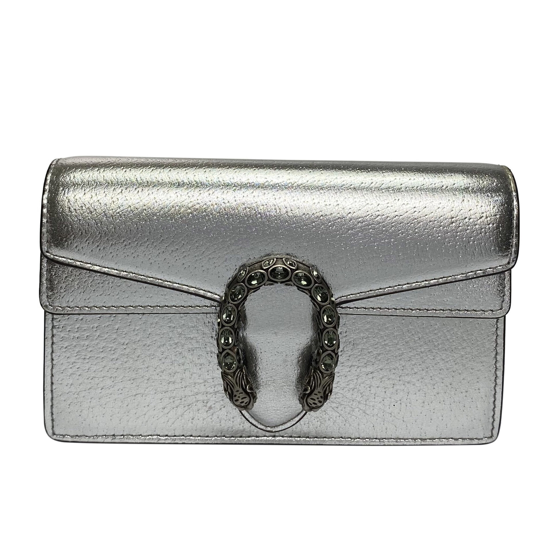 Bolsa Gucci Dionysus Super Mini Prata