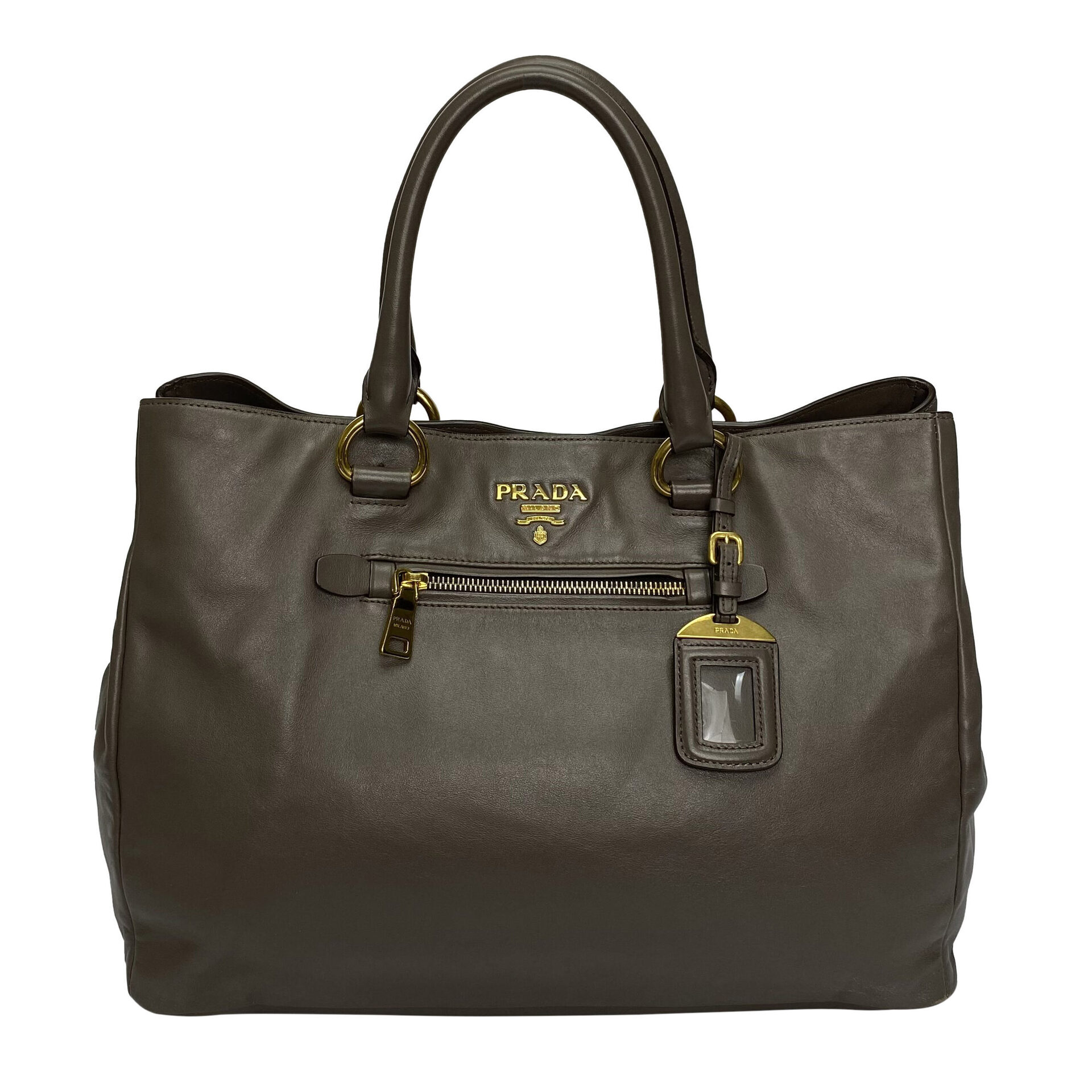 Bolsa Prada Couro Cinza